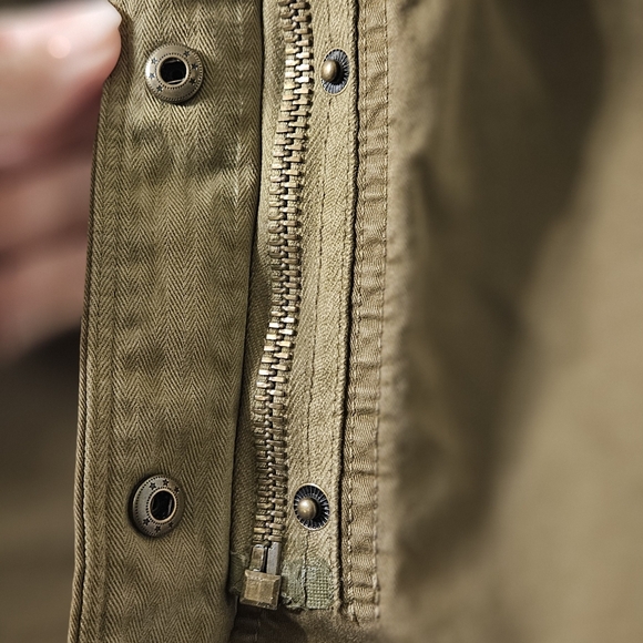 Lucky Brand Women's Green Cargo Military Utility Jacket Size S Button Pockets - Picture 8 of 13